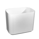 Contempo Collection Wastebasket 8 Quart Rectangular, Gloss White